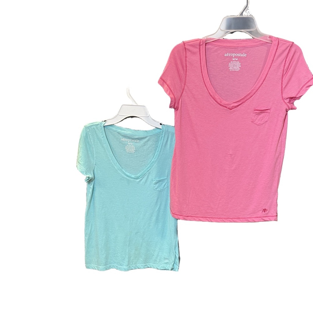 Aeropostale V Neck Pocket Tee Lot Of 2 Medium
